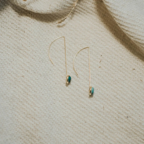 Anther Drops Turquoise Earrings