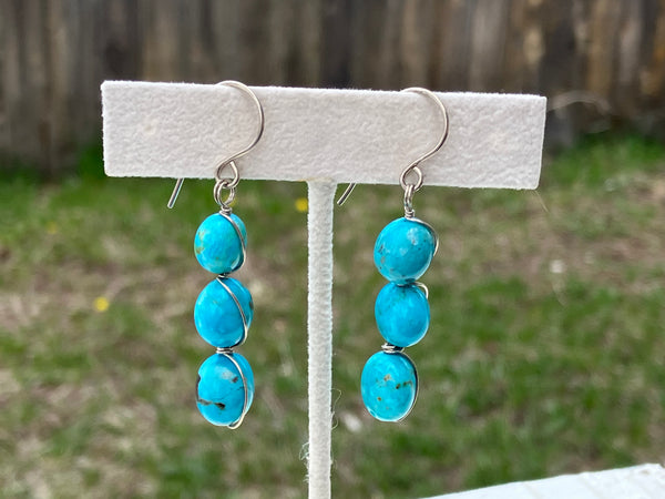 Turquoise Triple Drop Earrings