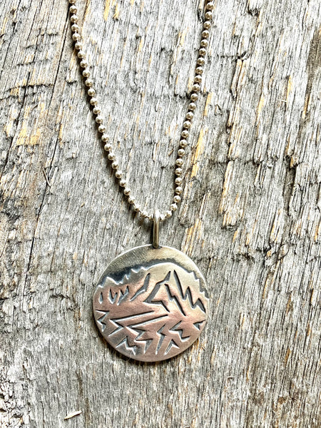 Fremont Peak Silver Necklace