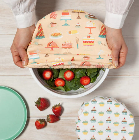 Bowl Cover Set of 2, Cake Walk