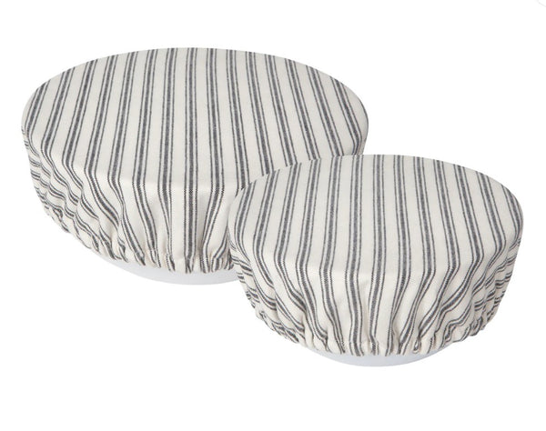 Bowl Cover Set of 2, Ticking