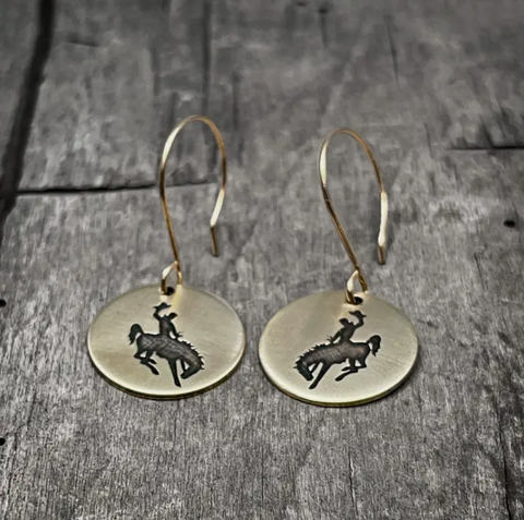 Brass Steamboat Earrings