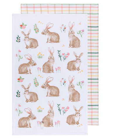 Easter Bunny Tea Towel Set of 2