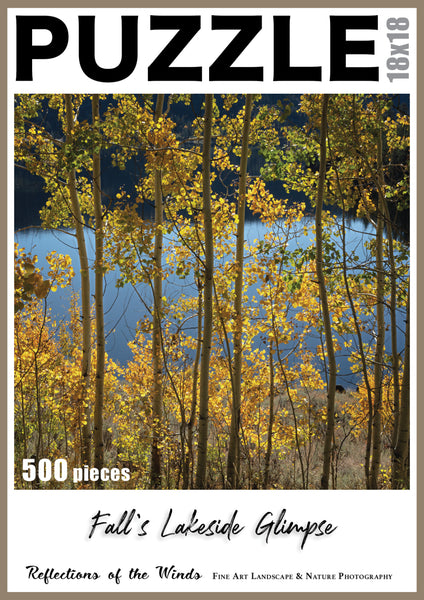Fall's Lakeside Glimpse Puzzle, 18x18