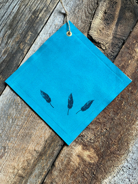 Feather Leather Pot Holder
