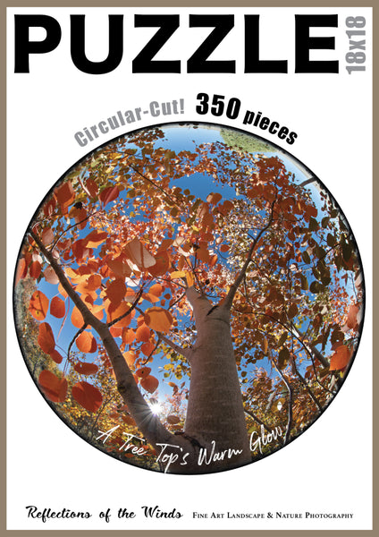 A Tree Top Warm Glow, Circular Puzzle 18x18