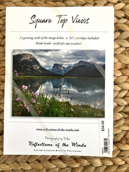Greeting Card Set (12 cards), Square Top Views