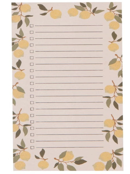 List It Lemons Note Pad