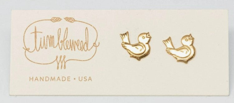 Singing Bird Stud Earrings