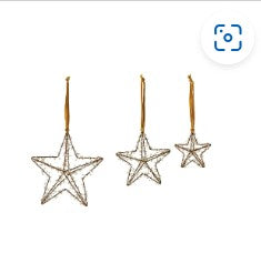 Beaded Star Ornament Set