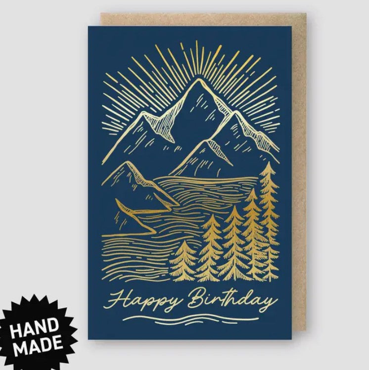Mountianscape Birthday Card