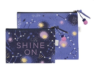 Shine Zippered Bag Set of 2