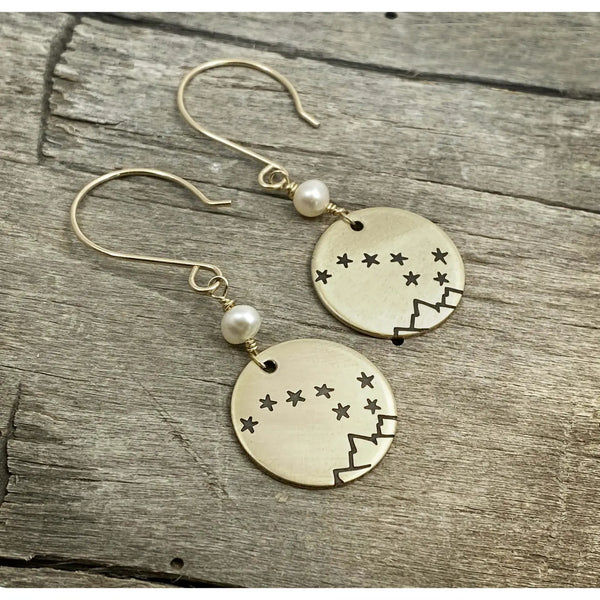Brass Big Dipper Earrings