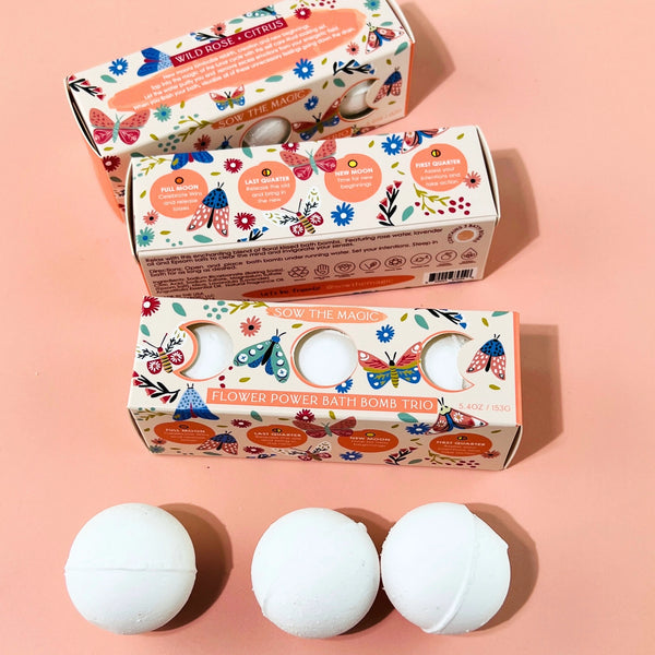 Flower Power Bath Bomb Trio
