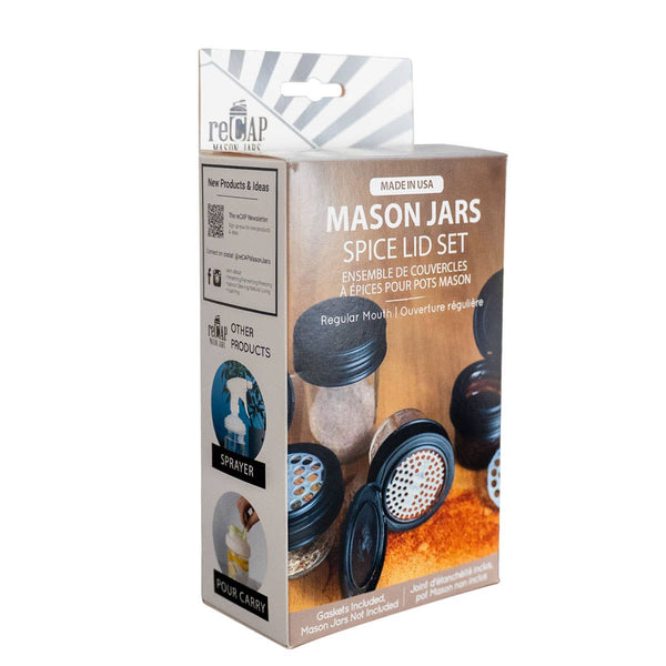Spice Lid Set, 4 flip tops, 4 inserts