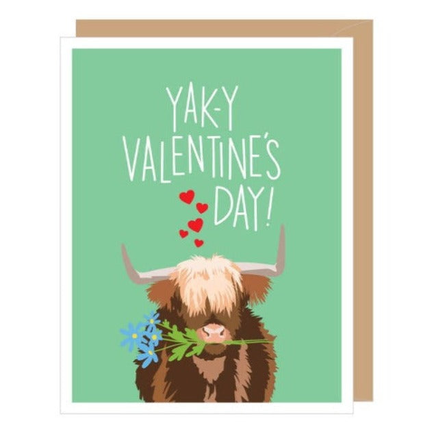 Yak-y Valentine's Day Card
