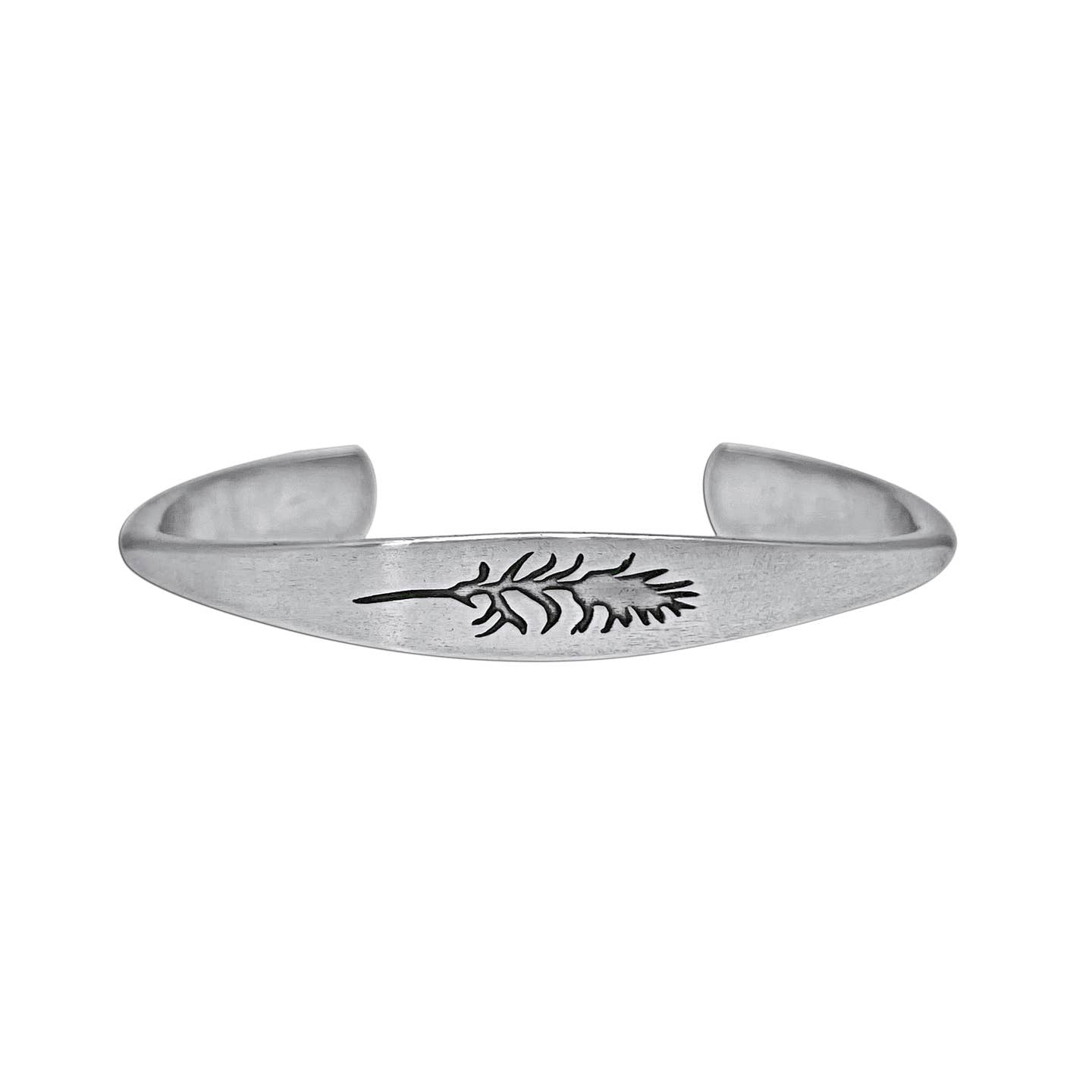 MATTE SILVER Indian Paintbrush Cuff
