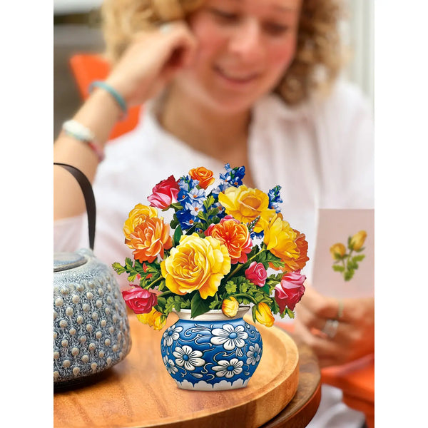 Sorbet Roses Mini Pop Up Card
