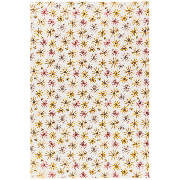 Bees and Blooms Flour sack Tea Towels Set of 3