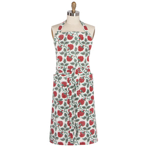 Carnation Block Print Apron