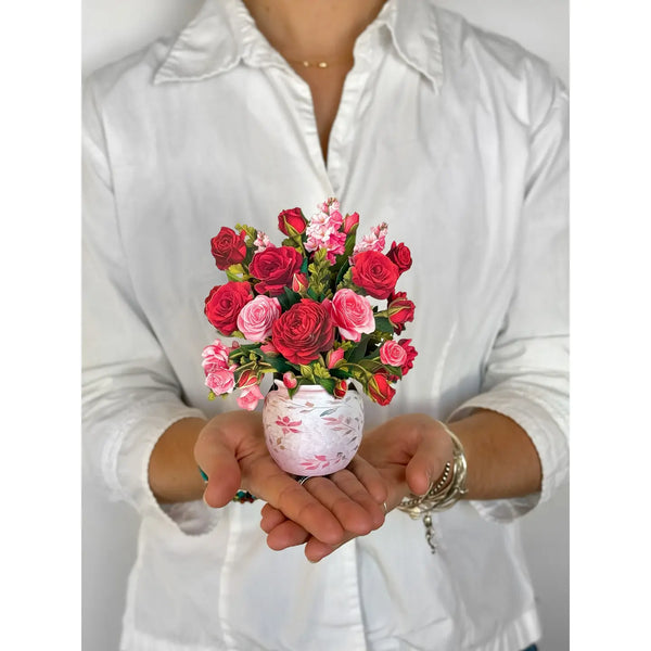 Blooming Roses Mini Pop Up Card
