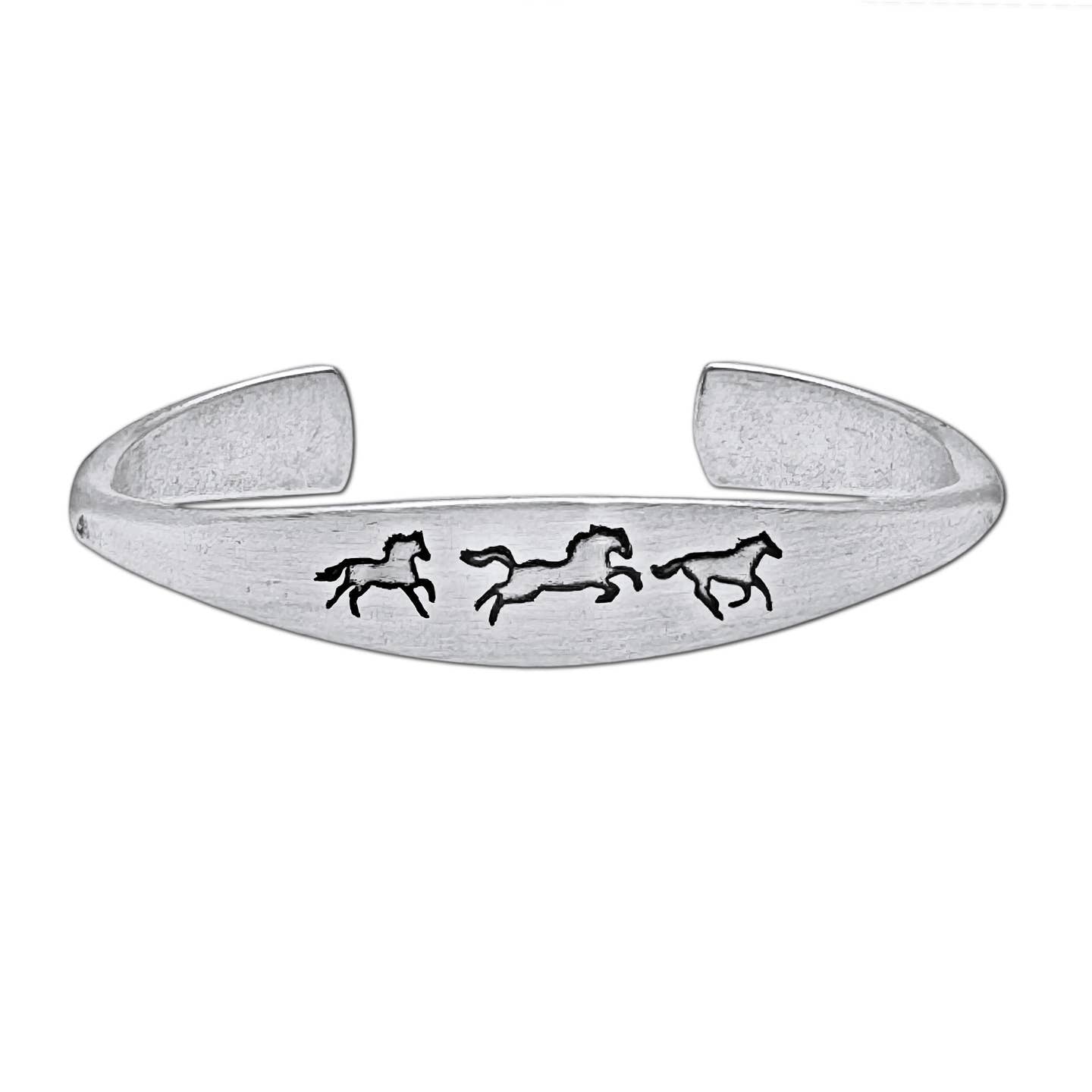 MATTE SILVER Wild Horses Cuff