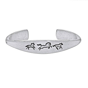 MATTE SILVER Wild Horses Cuff