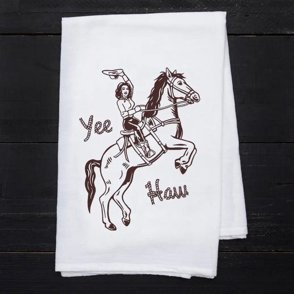Cowgirl Pinedale Wy Tea Towel