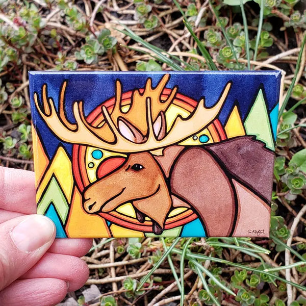 Forest Moose Magnet