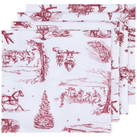 Winter Toile Napkin Set of 4