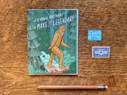 Bigfoot Birthday Card