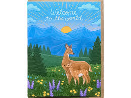 Welcome To The World Deer Card