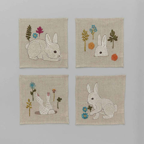 Bunnies and Blooms Cocktail Napkin Set