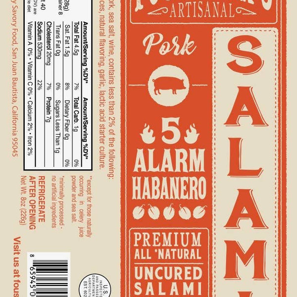 Salami, Pork Habanero