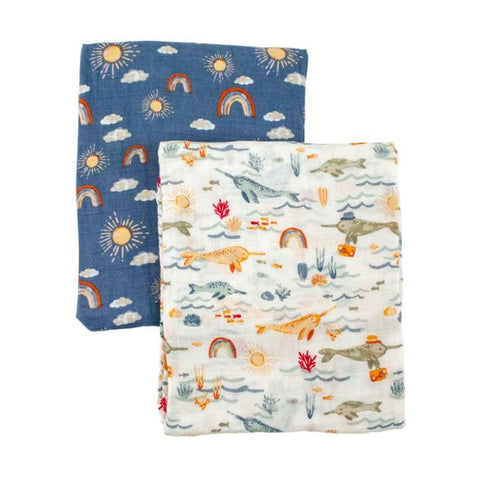 Narwhal and Hello Sunshine Swaddle Set