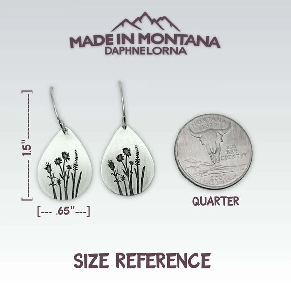 Matte Silver Wildflower Earrings