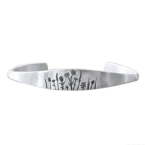 Wildflower Signet Silver Bracelet