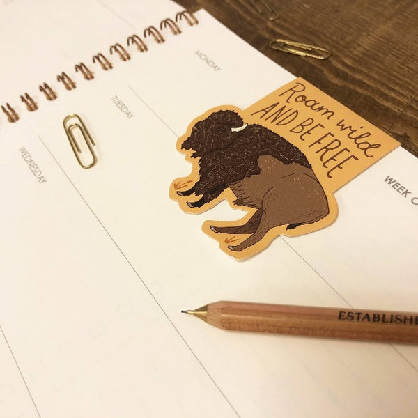 Roam Wild Buffalo Magnetic Bookmark