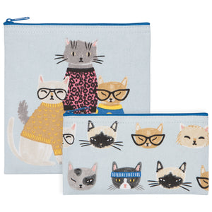 Feline Fine Snack Bag Set of 2