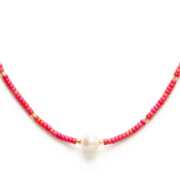 Beaded pink Necklace