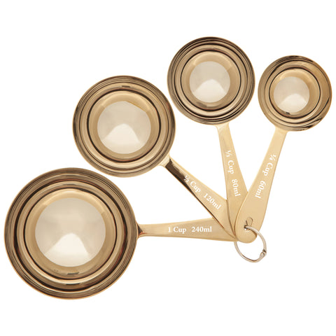 Gold Measuring Cups, Set of 4