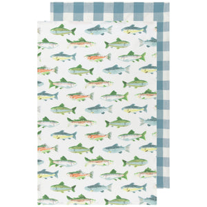 Gone Fishin' Tea Towel Set of 2