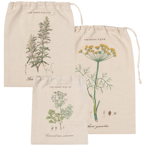 Herbs Produce Bag Set of 3