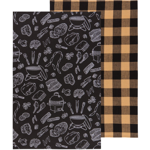 On the Grill Tea Towel Set of 2