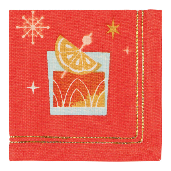 Spirits Bright Cocktail Napkins Set of 4