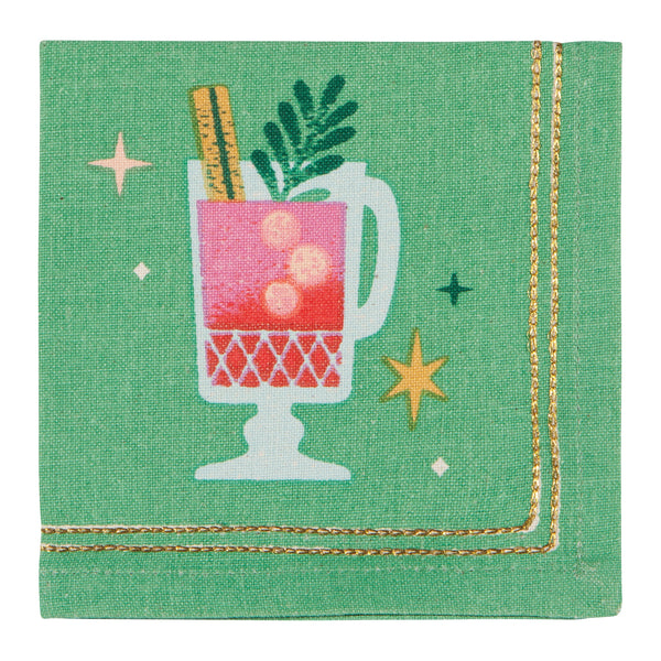 Spirits Bright Cocktail Napkins Set of 4