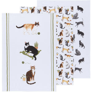 Cat Collective Floursack Tea Towels Set of 3