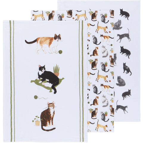 Cat Collective Floursack Tea Towels Set of 3
