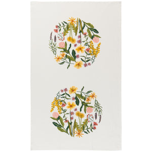 Bees and Blooms Terry Tea Towel