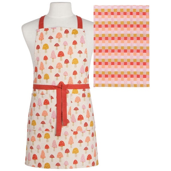 Toadstool Apron and Tea Towel Set